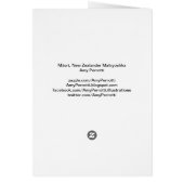 マオリ、ニュージーランドマトリョスカカード (裏面)