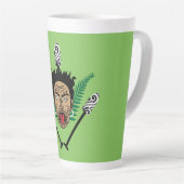 マオリ・ニュージーランド | Kiwi | NZ |アート |カルチャ カフェラテマグ (右アングル)