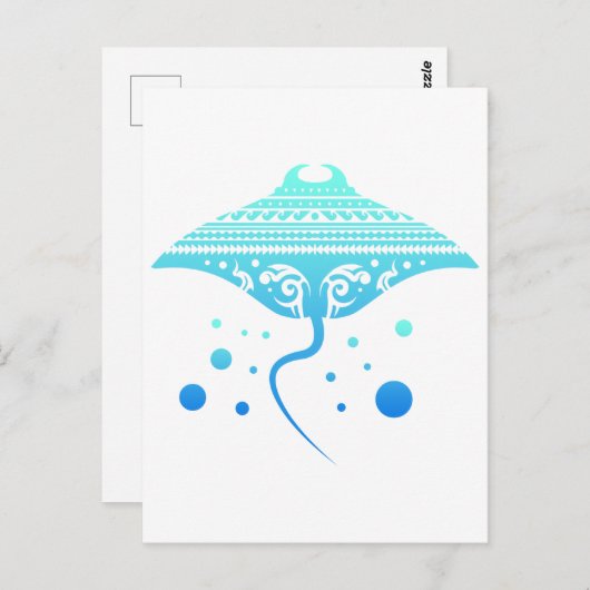 マオリ・バトアイアスティングレイトライバルタトゥーギフトアイディア ポストカード (正面/裏面)