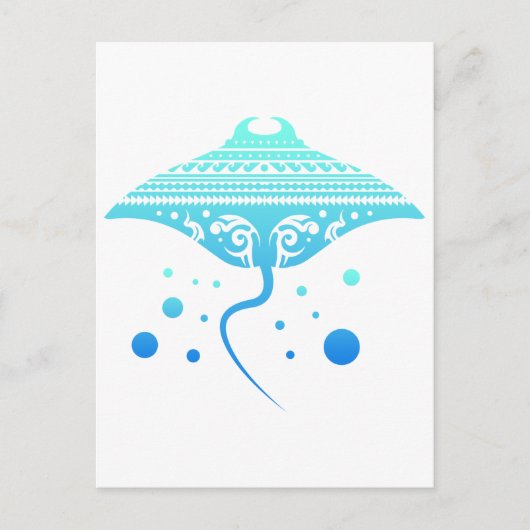 マオリ・バトアイアスティングレイトライバルタトゥーギフトアイディア ポストカード (正面)