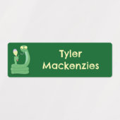 マカおもしろいカの漫画を持つ緑のサパーソナライズされたネク ラベル (デザイン2)