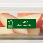 マカおもしろいカの漫画を持つ緑のサパーソナライズされたネク ラベル (貼付)