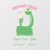 マカおもしろいカ漫画の緑のヘビ ウィンドウサイン (シート)