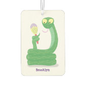 マカおもしろいカ漫画の緑のヘビ カーエアーフレッシュナー (裏面)