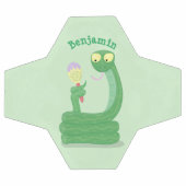 マカおもしろいカ漫画の緑のヘビ サッカーボール (フラット)