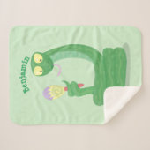 マカおもしろいカ漫画の緑のヘビ シェルパブランケット (正面(横))