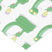 マカおもしろいカ漫画の緑のヘビ ショートテーブルランナー (コーナー)