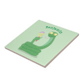 マカおもしろいカ漫画の緑のヘビ タイル (側面)