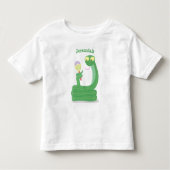 マカおもしろいカ漫画の緑のヘビ トドラーTシャツ (正面)