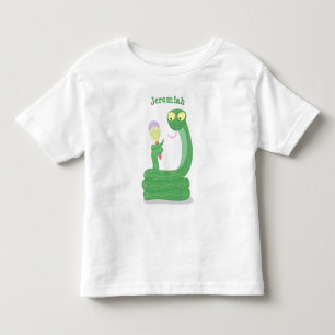 マカおもしろいカ漫画の緑のヘビ トドラーTシャツ