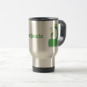 マカおもしろいカ漫画の緑のヘビ トラベルマグ (正面右)