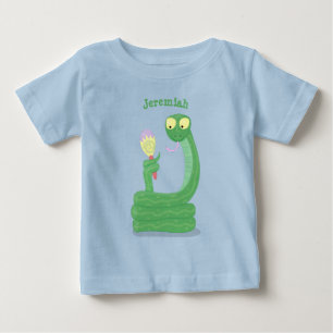 マカおもしろいカ漫画の緑のヘビ ベビーTシャツ