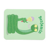 マカおもしろいカ漫画の緑のヘビ マグネット (横)