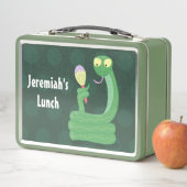 マカおもしろいカ漫画の緑のヘビ メタルランチボックス (インサイチュ)