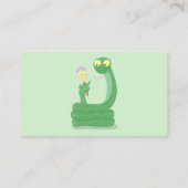 マカおもしろいカ漫画の緑のヘビ 名刺 (裏面)