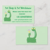 マカおもしろいカ漫画の緑のヘビ 名刺 (正面/裏面)