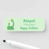 マカおもしろいカ漫画の緑のヘビ 名札 (インサイチュ)