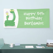 マカおもしろいカ漫画の緑のヘビ 横断幕 (トレードショー)