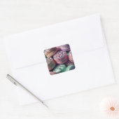 マカかわいらしロンきらきら光る スクエアシール (封筒)