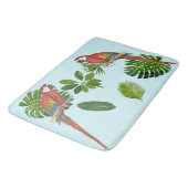 マカアと熱帯の葉 バスマット (アングル)