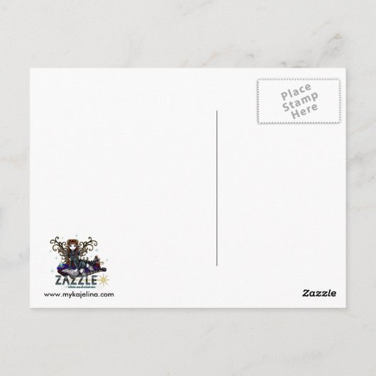 マカイラカディブル妖精の国ティーパーティーファンタジーポストカード ポストカード (裏面)