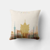 マカウの中国|都市スカイライン クッション (裏面)