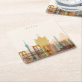 マカウの中国|都市スカイライン スクエアペーパーコースター (アングル)