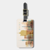 マカウの中国|都市スカイライン ラゲッジタグ (正面縦)