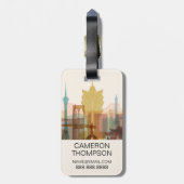 マカウの中国|都市スカイライン ラゲッジタグ (裏面縦)