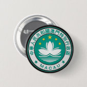 マカウの円形の紋章 缶バッジ (正面&裏面)