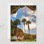 マカウワヒ洞窟のヤシの木、カウアイ島、ハワイ 招待状 (正面)