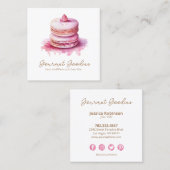 マカエレガントロンモダンベーカリースクエアビジネスカード スクエア名刺 (正面/裏面)