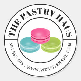 マカエレガントロン及び曲線文字 ラウンドシール