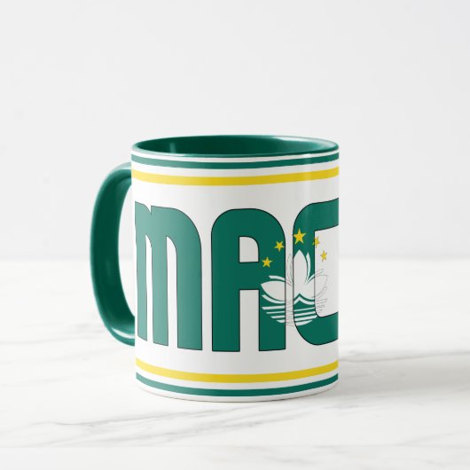 「マカオとシピン」愛国的なコーヒー マグカップ (正面左)