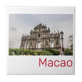 マカオのセントポール教会遺跡の中国のお土産 タイル