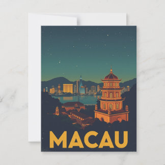 マカオの夜景 ポストカード