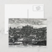 マカオの行列イラストレーション ポストカード (正面/裏面)