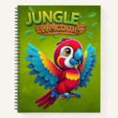 マカオアパロットウッドランドバード野生動物🦜 ノートブック (正面)