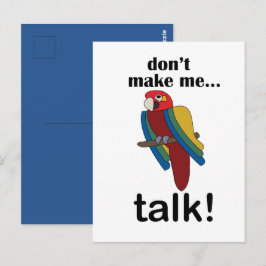 マカオインコ 面白い名言にさせないで ポストカード
