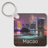 マカオカジノスカイラインパノラマ中国ナイトタイム キーホルダー (正面)