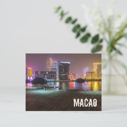 マカオカジノスカイラインパノラマ中国ナイトタイム シーズンポストカード (スタンド正面)
