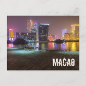 マカオカジノスカイラインパノラマ中国ナイトタイム シーズンポストカード (正面)