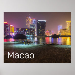 マカオカジノスカイラインパノラマ中国ナイトタイム ポスター