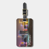 マカオカジノスカイラインパノラマ中国ナイトタイム ラゲッジタグ (正面縦)