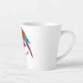 マカオカラフルパロッツ赤を飲む カフェラテマグ (右)