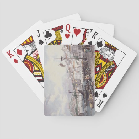 、マカオグランデ、Pria c.1850 (色のlitho) トランプ (裏面)