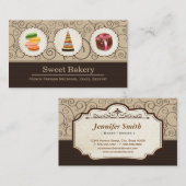 マカオフランスのン – カスタムデザートベーカリー店 名刺 (正面/裏面)