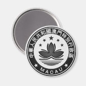 マカオラウンドエンブレム マグネット (正面/裏面)