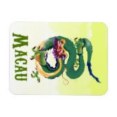 マカオ中国ヴィンテージスタイル旅行ポスターポストカード マグネット (横)