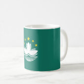 マカオ国中国の旗 コーヒーマグカップ (正面右)
